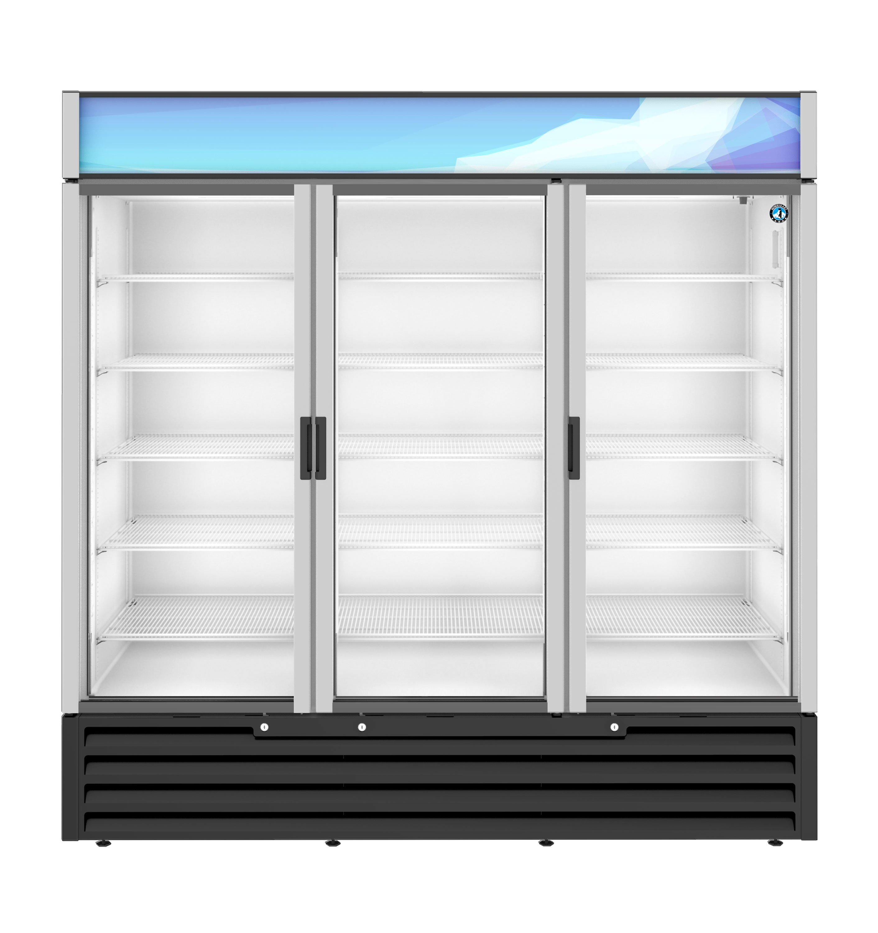 RM-65-HC, Refrigerator, Three Section Glass Door Merchandiser