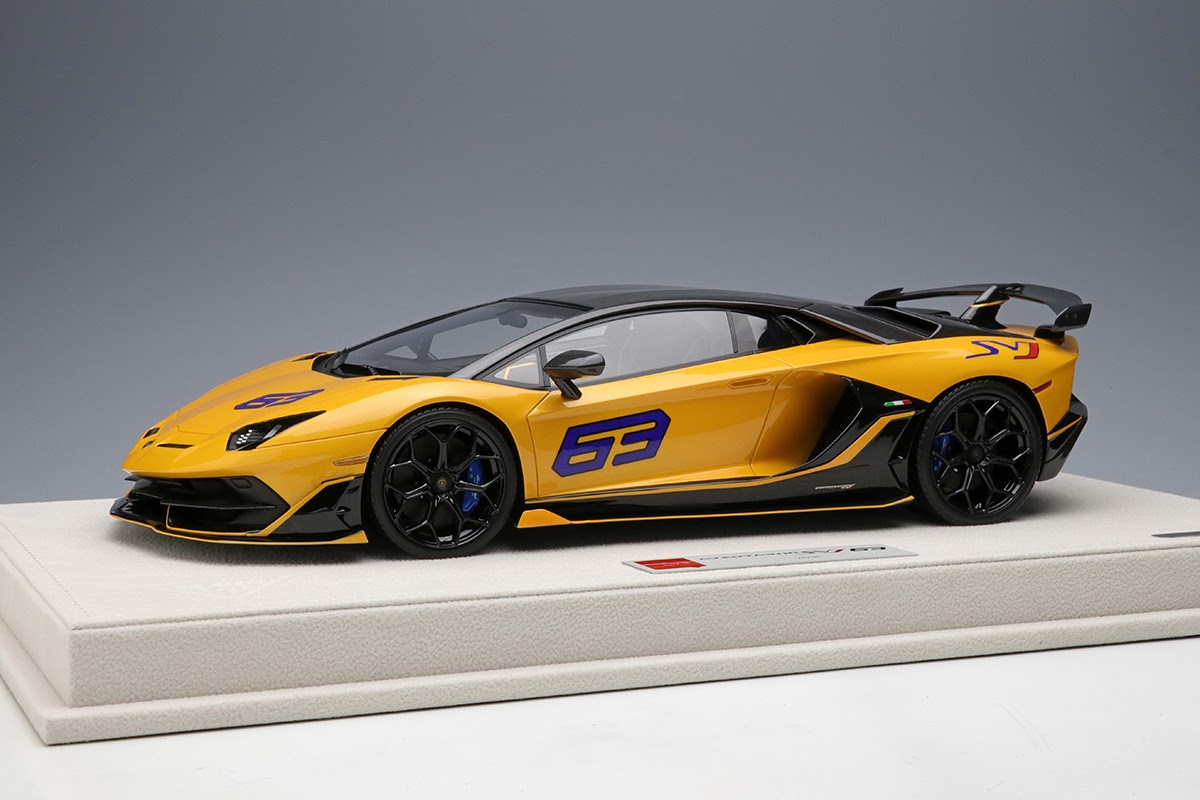 EIDOLON 1/18 Lamborghini Aventador SVJ 63 2018 Pearl Yellow