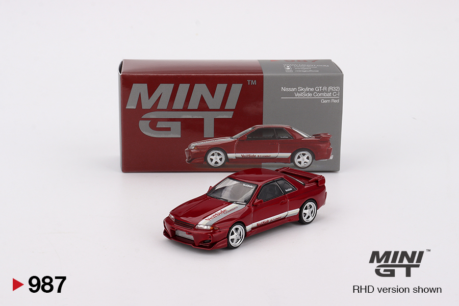 MINI GT 1/64 Nissan Skyline GT-R R32 Veilside Combat C-I Gem Red