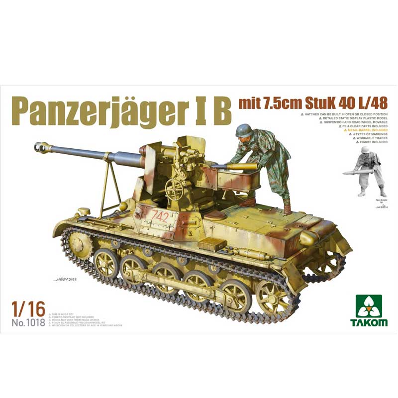 Takom 1/16 Scale German Panzerjager IB w/ 7.5cm StuK 40 L/48 Model