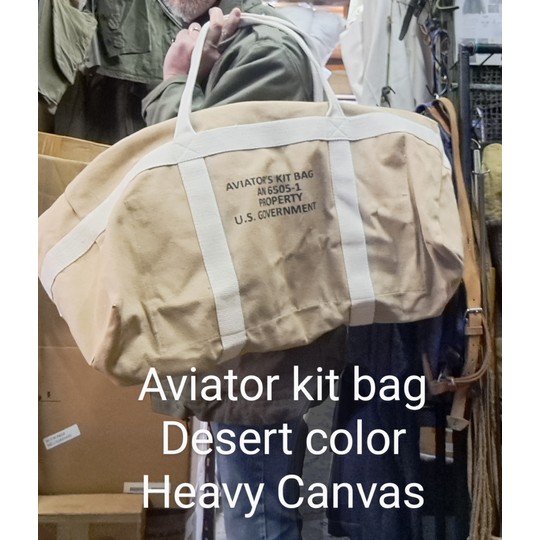 アビエイターバッグ DESERT COLOR ヘビーコットン・キャンバス ハテナ