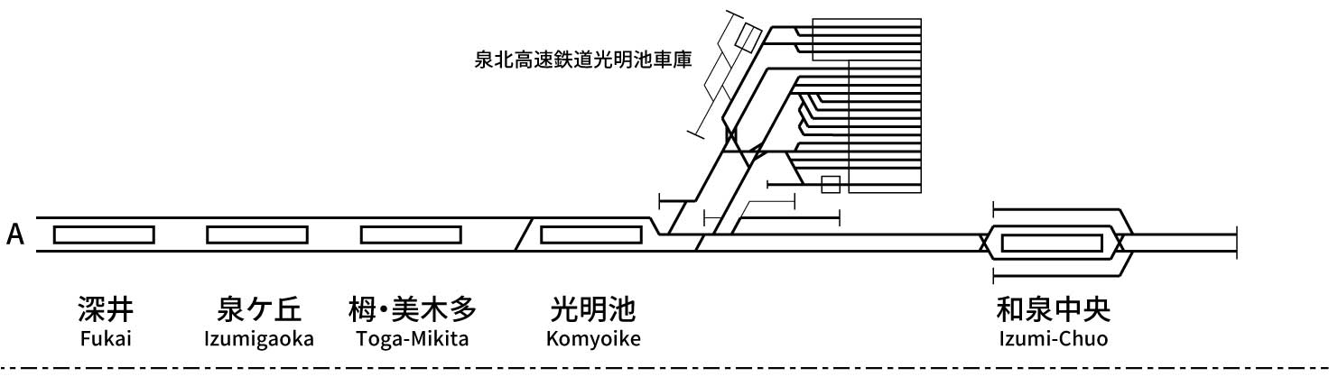 南海電気鉄道泉北線 - 配線略図.net