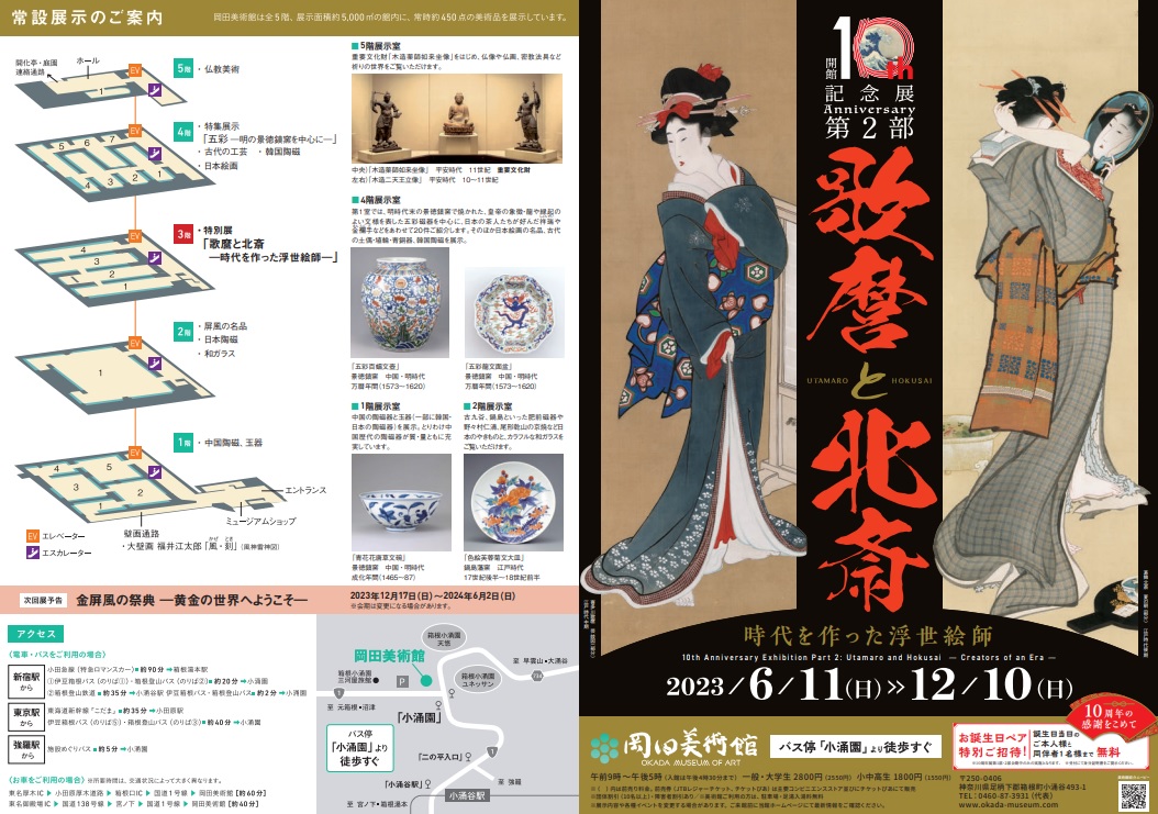 岡田美術館 2023年6月11日（日）～開館10周年記念展 第2部 歌麿と北斎