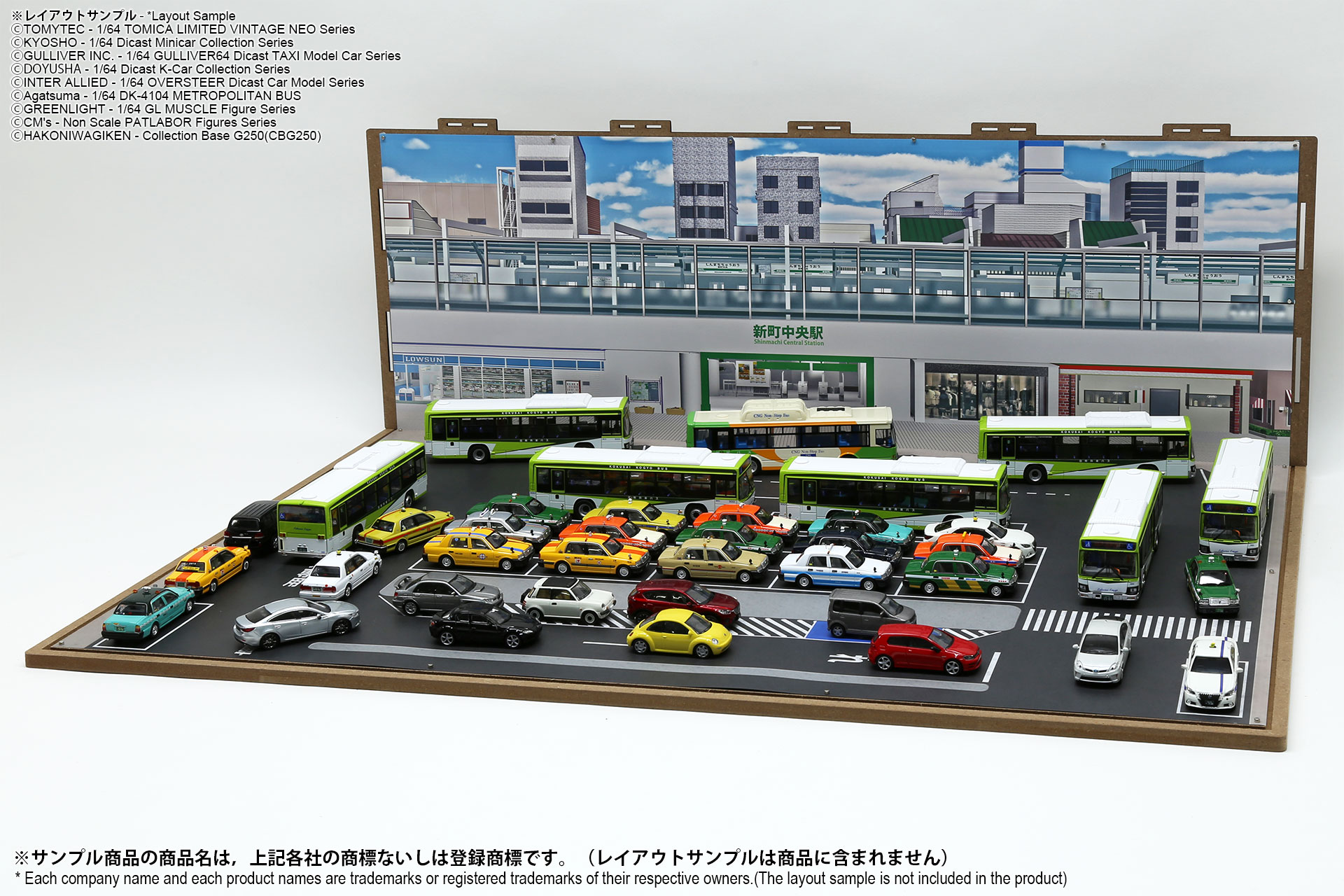 DSG250-064-C001 ジオラマシートG250 [1/64 駅前&SA/PAセットA