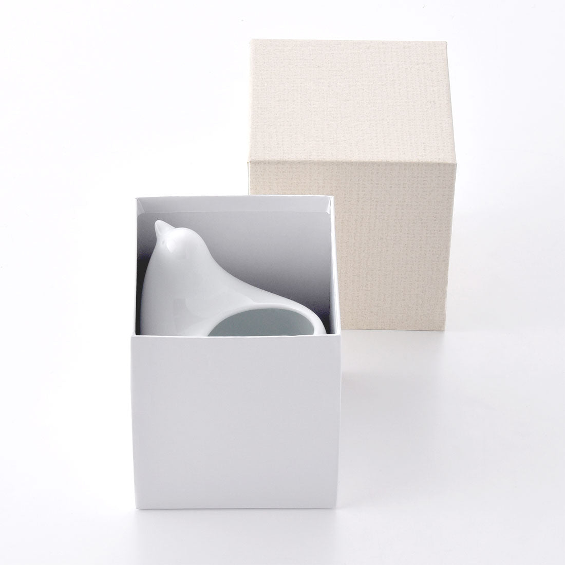 ギフト】POPPO とり型フリースタンド 白磁 1点 | 白山陶器直営