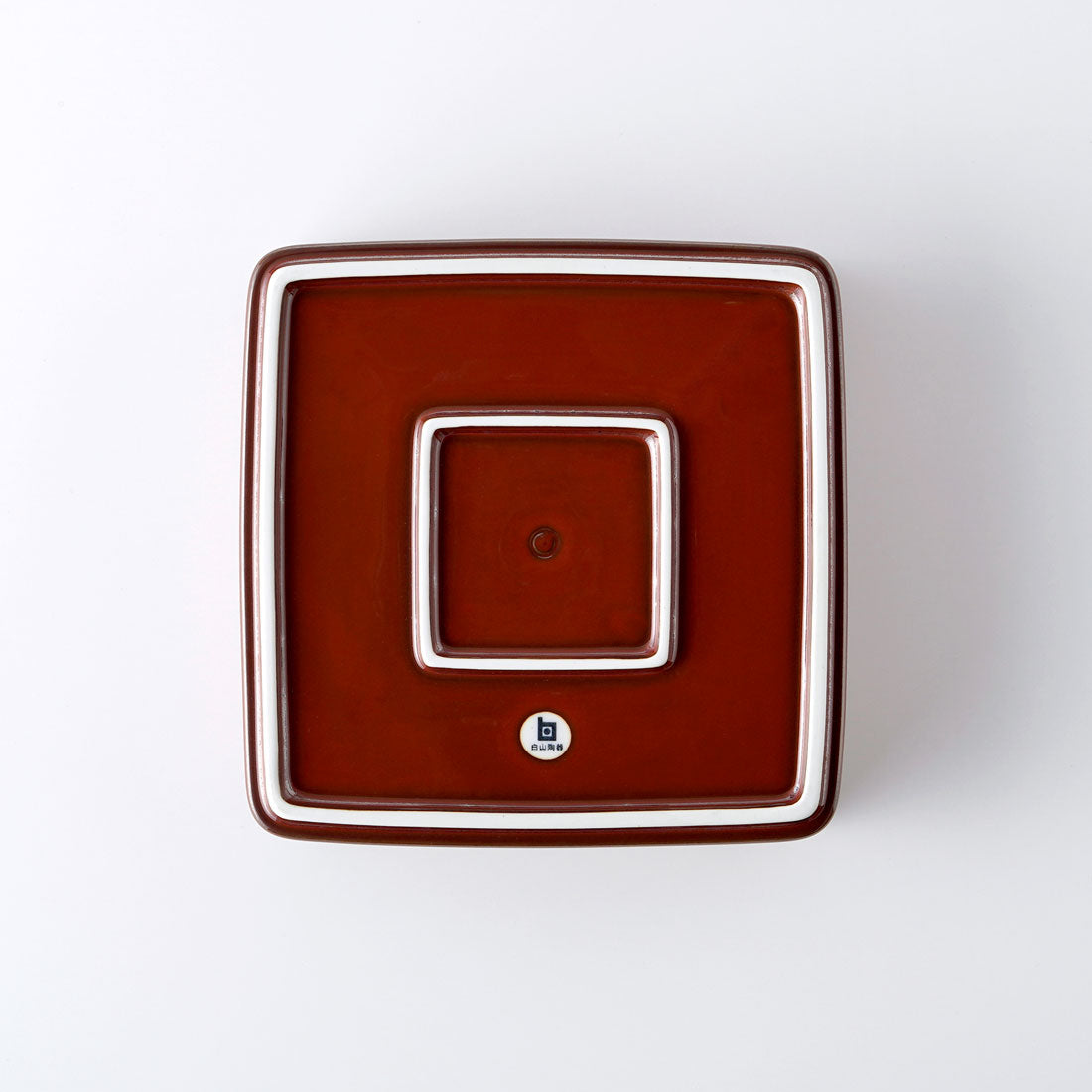 角型ふたもの(大) 鉄赤 | 白山陶器直営オンラインストア