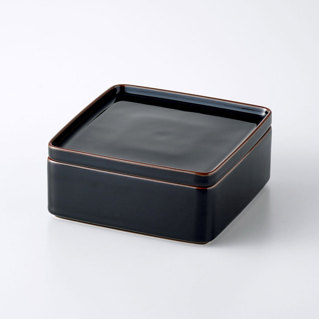 角型ふたもの(大) 天目 | 白山陶器直営オンラインストア