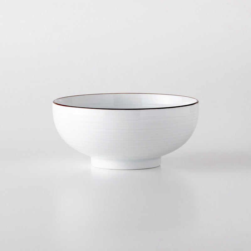 白磁千段 5寸浅めん丼 | 白山陶器直営オンラインストア