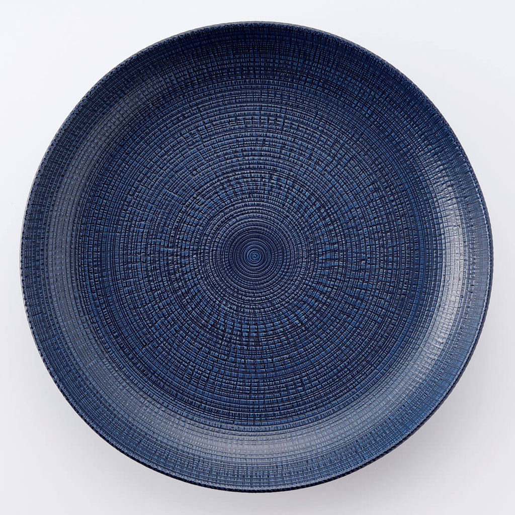 うず潮 大盛皿 青 | 白山陶器直営オンラインストア