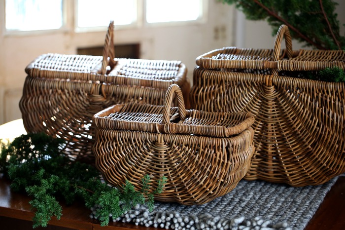 アラログふた付き ワンハンドルバスケットS | アトリエ華もみじ