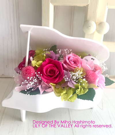 プリザーブドフラワーアレンジ「ピアニスト」｜オンラインショップ