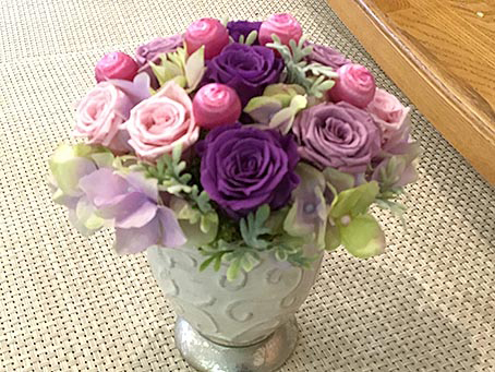 花のギフト 花清 / 紫系のプリザーブドフラワー