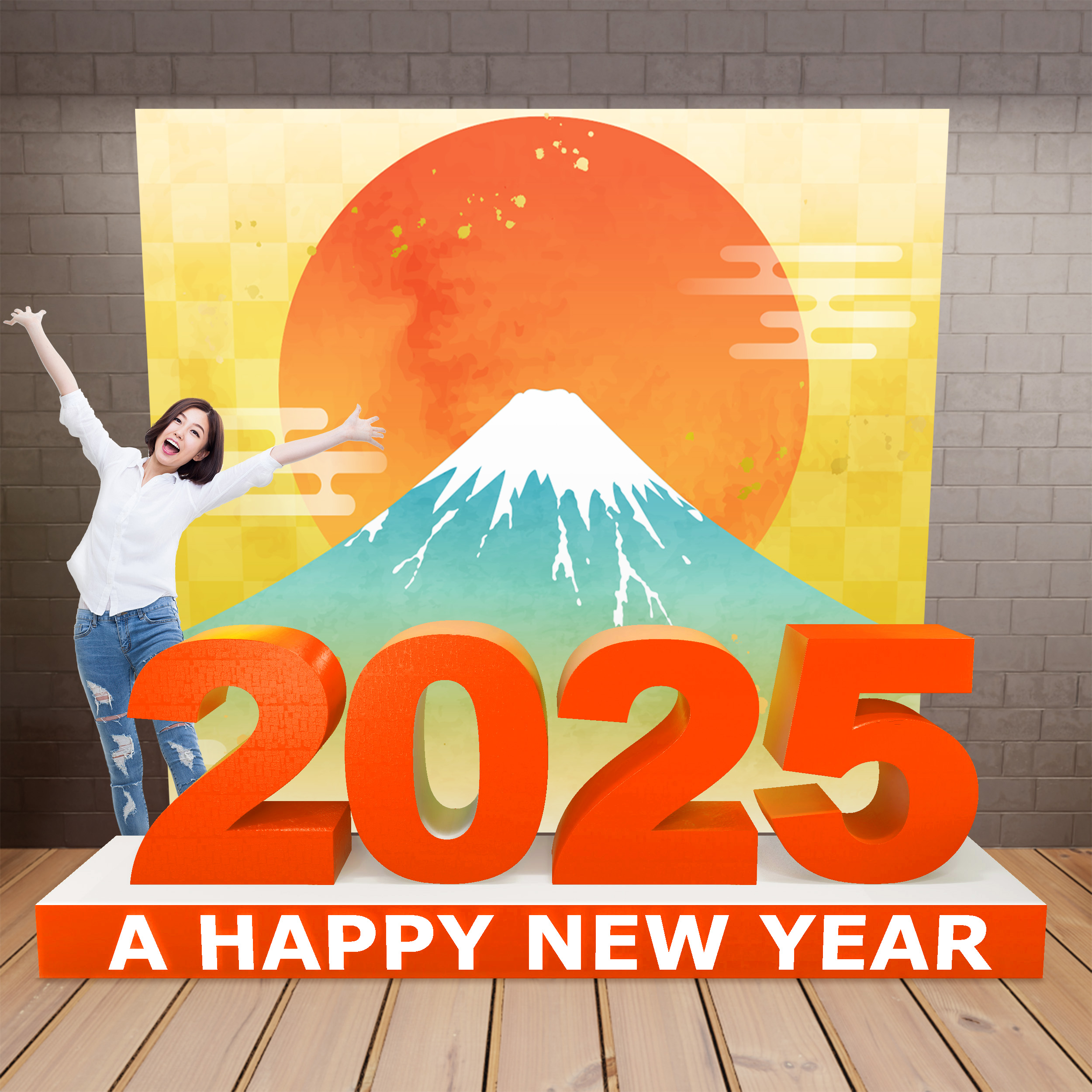 お正月装飾!巨大立体文字2025＆巳年トリックアート | ハンズプロ株式会社