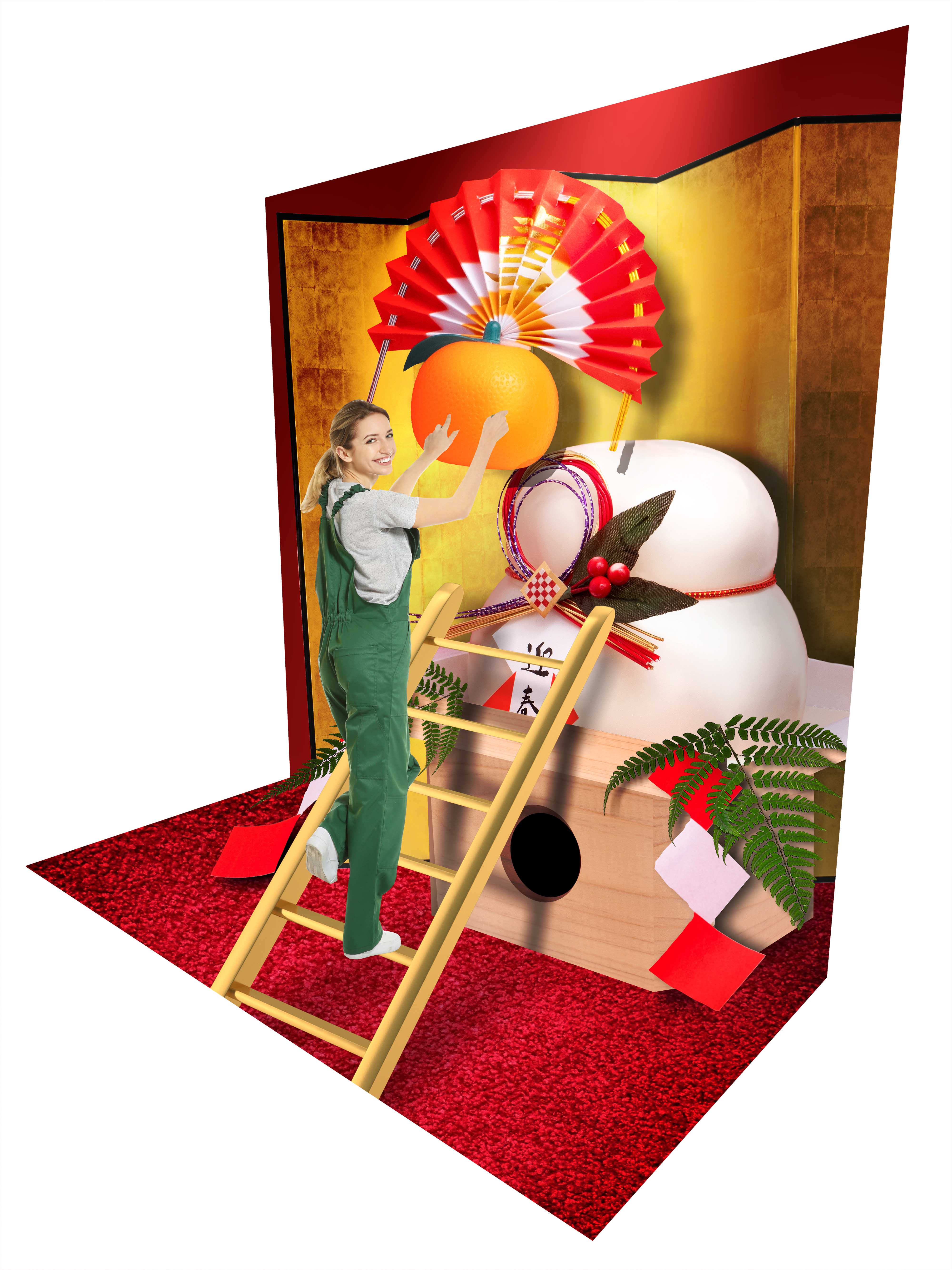 お正月装飾!巨大立体文字2025＆巳年トリックアート | ハンズプロ株式会社