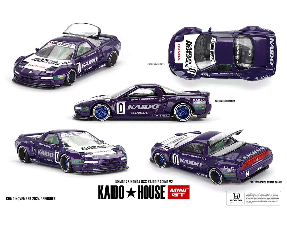 Honda NSX Kaido Racing V2 Purple Kaido House Mini GT 1/64 scale