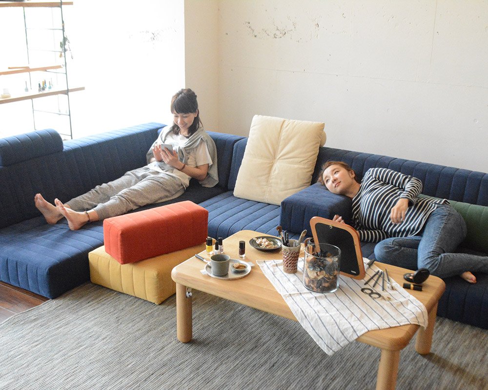 つみきソファ】積み木みたいに自分でつくるローソファ | 国産