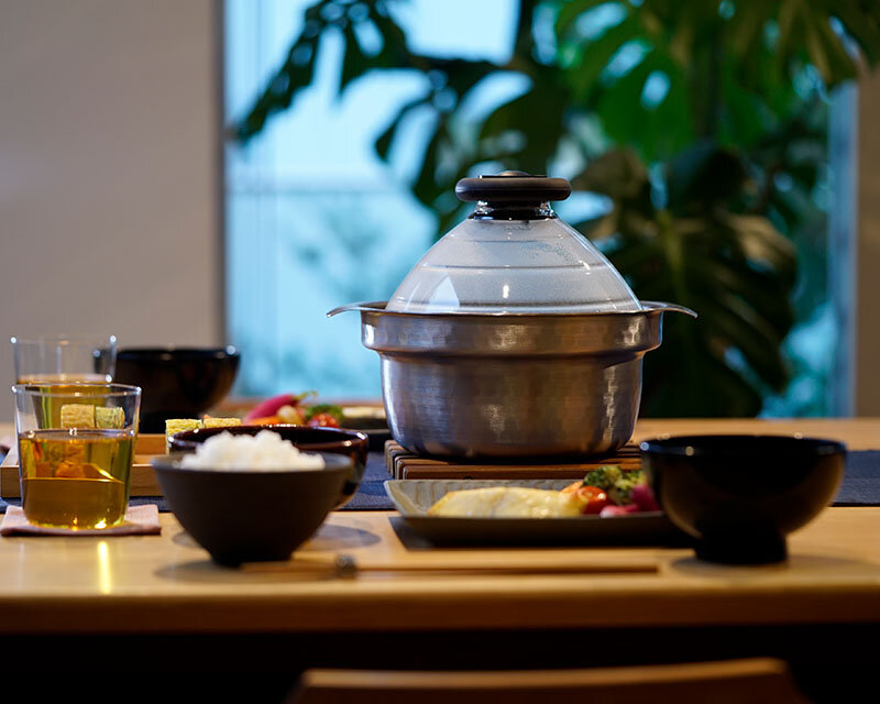 フタがガラスのIH対応ご飯釜雪平｜調理器具・卓上関連｜耐熱ガラスの