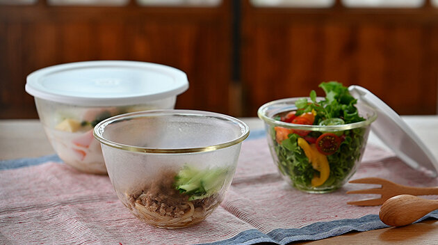 レンジフタ付き耐熱ガラス製ボウル｜調理器具・卓上関連｜耐熱ガラスの