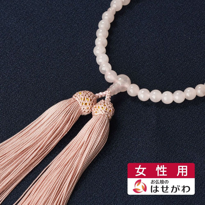 数珠 たまのお ローズクォーツ 7mm 共仕立 | お仏壇のはせがわ公式通販