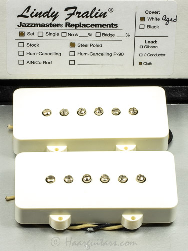 Lindy fralin, Jazzmaster, steel poled, set, white aged - Haar