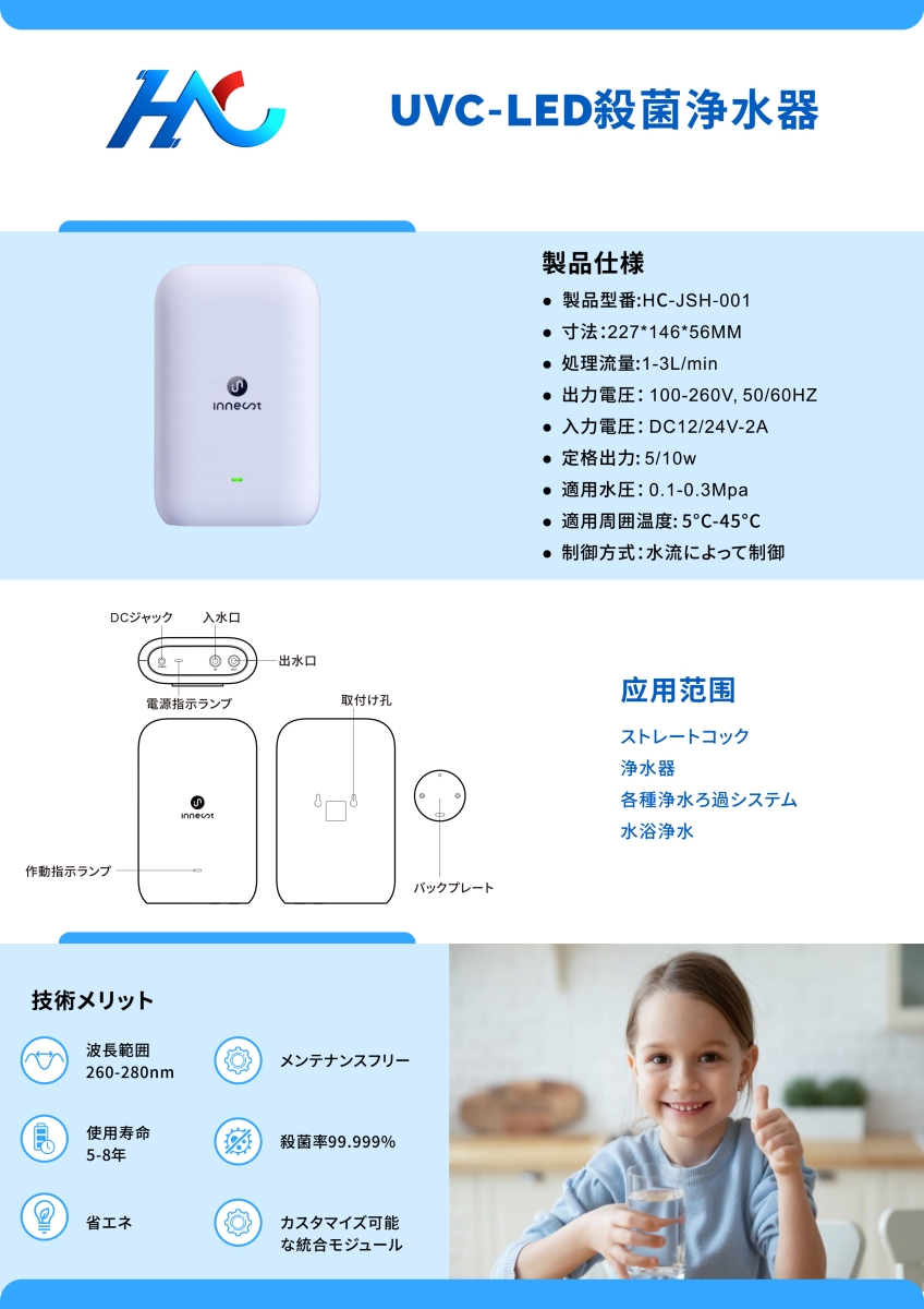HC-JSH-001: INNEST水殺菌器です