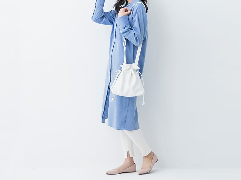 ソフトシュリンクレザー 巾着ショルダーバッグ | TC-DS | エルゴポック