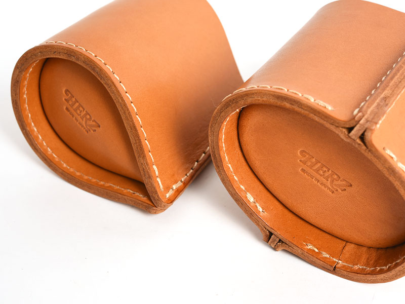 ハードレザーで武骨に作ったマルチユースなペン立て / 革鞄のHERZ