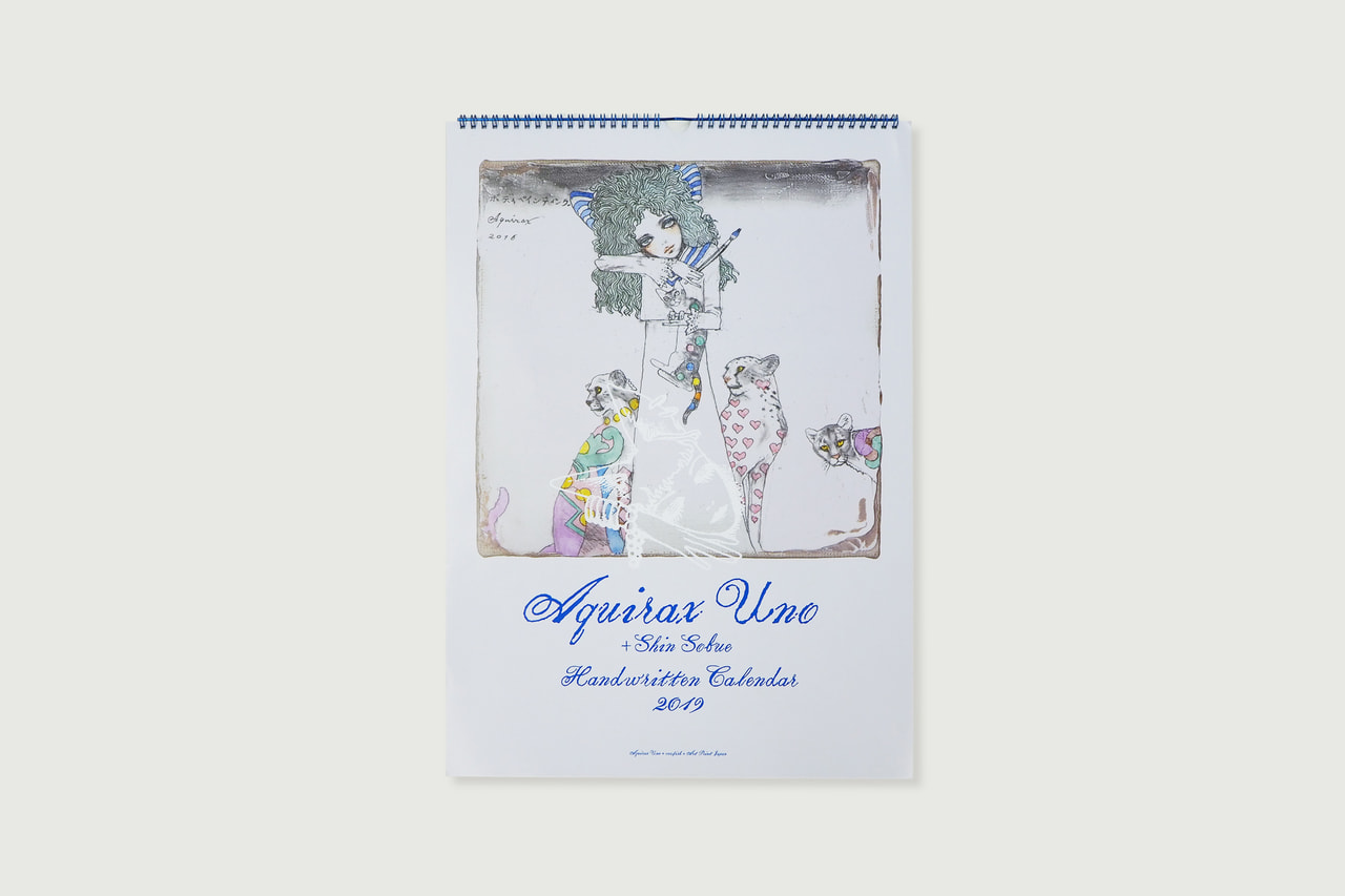 宇野亜喜良氏のカレンダー | 紙を部分的に半透明にできる加工 ワックス