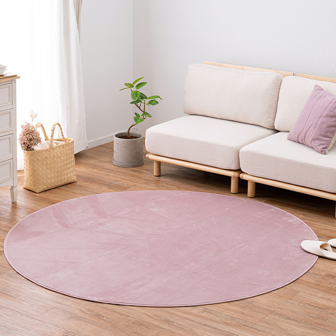 ハートマークショップ】洗える メレンゲタッチ ラグ カーペット 円形