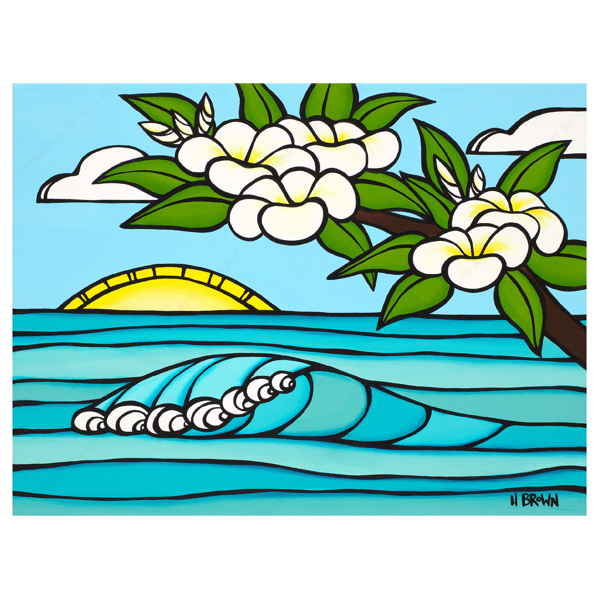 Plumeria Sunrise - Heather Brown - Canvas Giclée - Limited Edition
