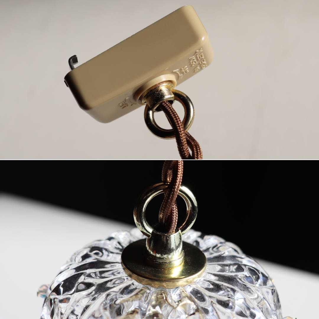 ヴィンテージミニシャンデリアプリズムペンダントライト【クリア