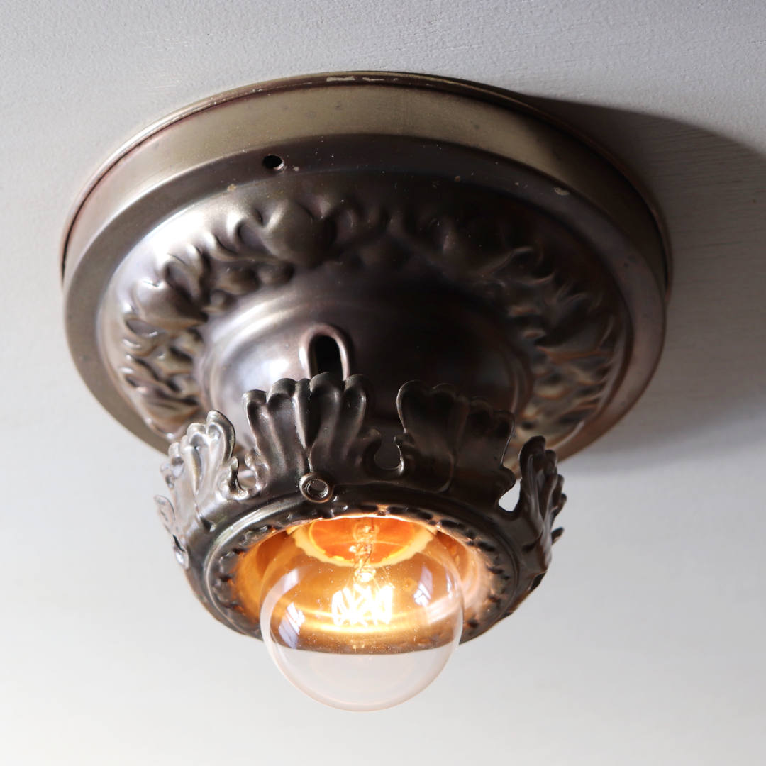 天井直付け】USAアンティーク照明アールデコシーリングライトB｜天井照明