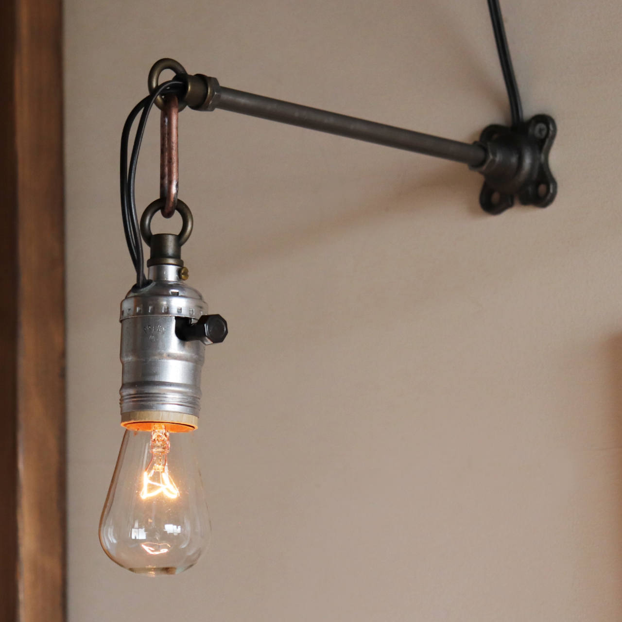 USAヴィンテージインダストリアルチェーンリング付ブラケットライト