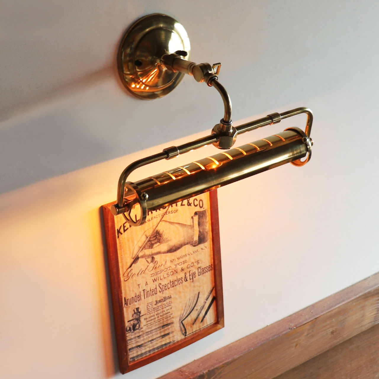 要電気工事】【壁面直付け】インダストリアルブラスピクチャーライト