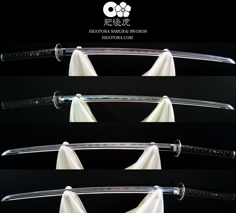 フルオーダーメイド模擬刀・肥後虎刀 2尺4寸5分 特注鍔・真剣樋・革