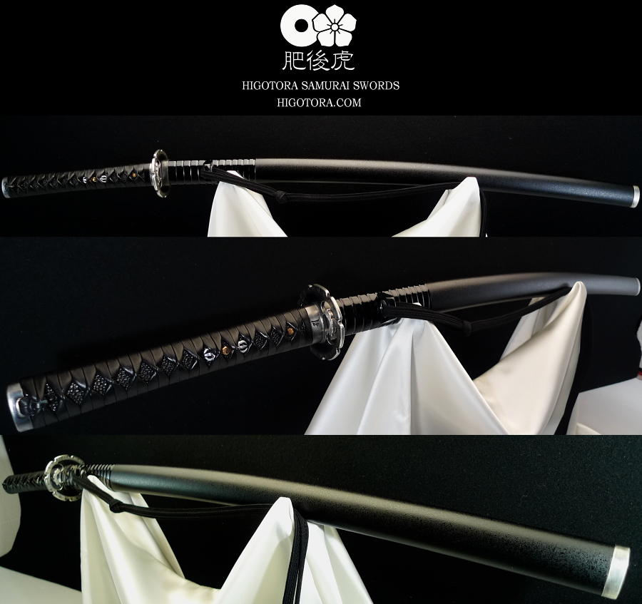 フルオーダーメイド模擬刀・肥後虎刀 2尺4寸5分 特注鍔・真剣樋・革