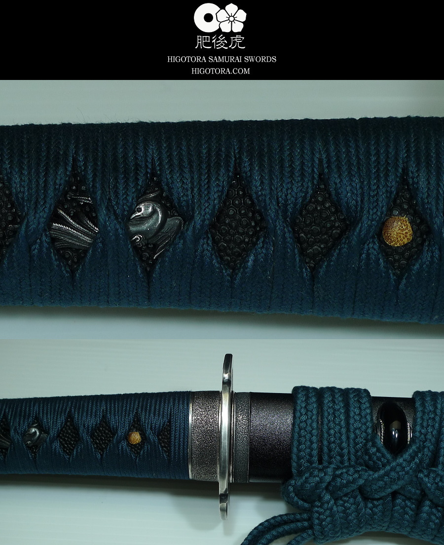 肥後虎同田貫・230・石目銀古美金具拵｜製作事例｜肥後虎-HIGOTORA