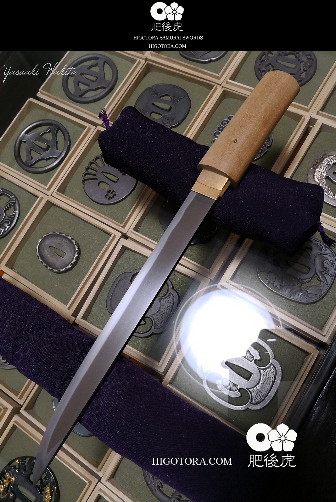 短刀合口拵・柄巻有り｜製作事例｜肥後虎-HIGOTORA