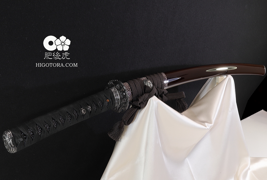 鮫皮研ぎ出し栗朱ウルミ鞘の肥後拵 #KSW｜肥後虎ブログ｜肥後虎-HIGOTORA