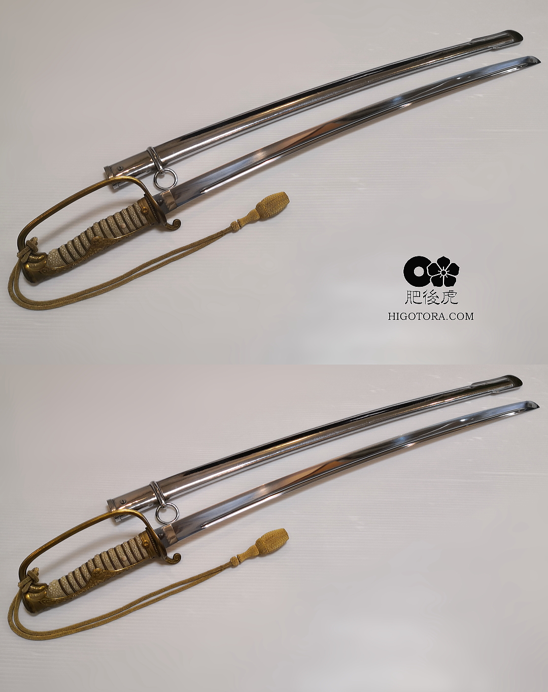 刀身を失った旧陸軍サーベル型軍刀拵に刀身とハバキと切羽を誂え｜肥後