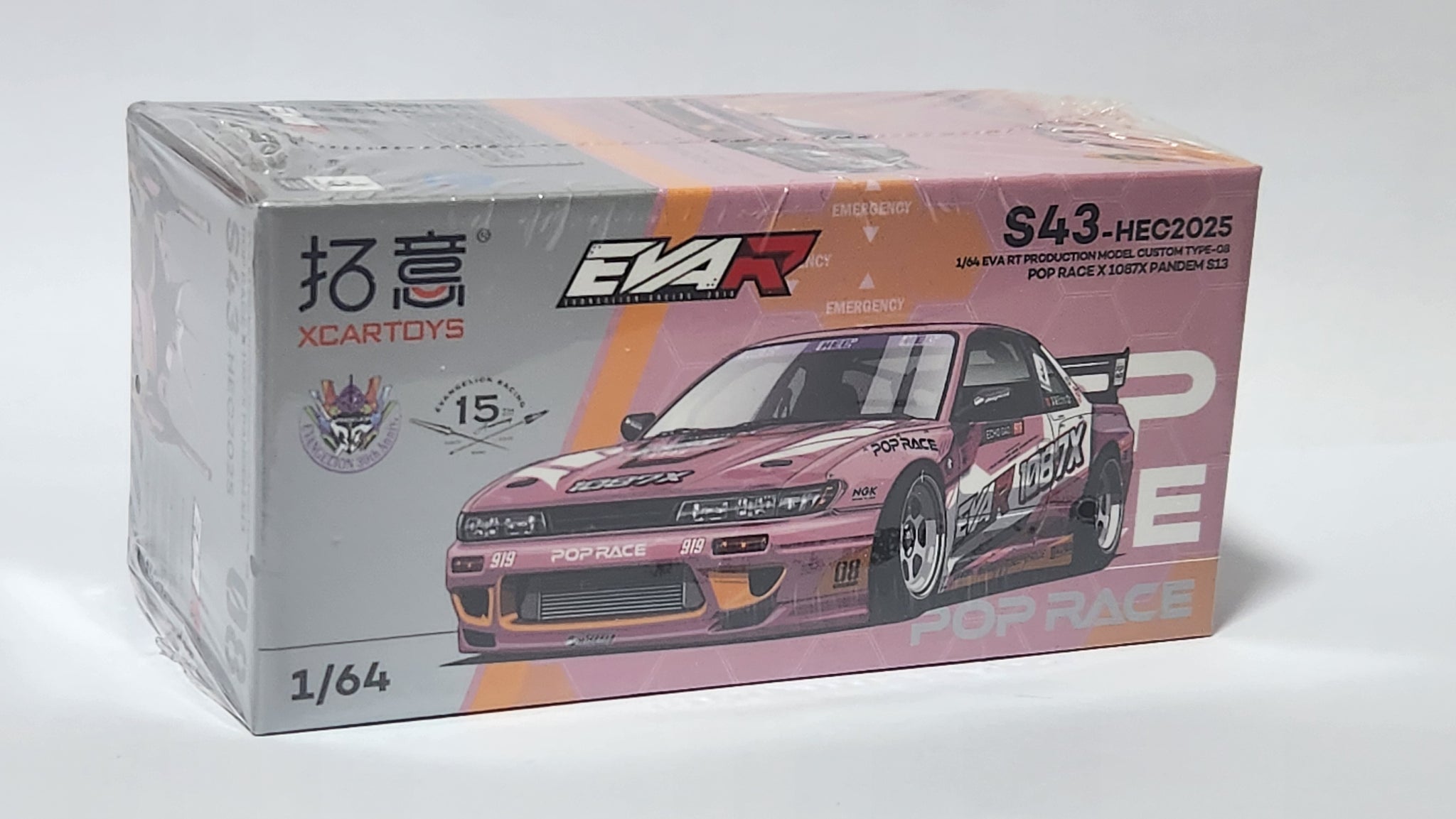 Pop Race Xcartoys Nissan Silvia S13 1087X Chrome. EVA RT