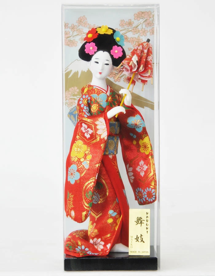 日本人形 【舞妓】4号 ケース入り【J005】 | 職人手作りの【秀光人形
