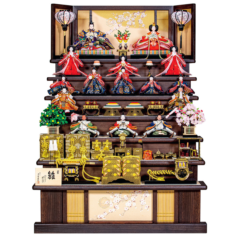 雛人形 十五人七段飾りセット 【P87116】 永く節句を祝うにふさわしい