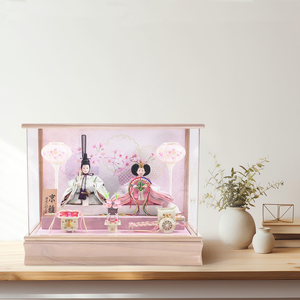 雛人形親王ケース飾り 【P86302】 人気集中必至！秀光人形工房の大人気