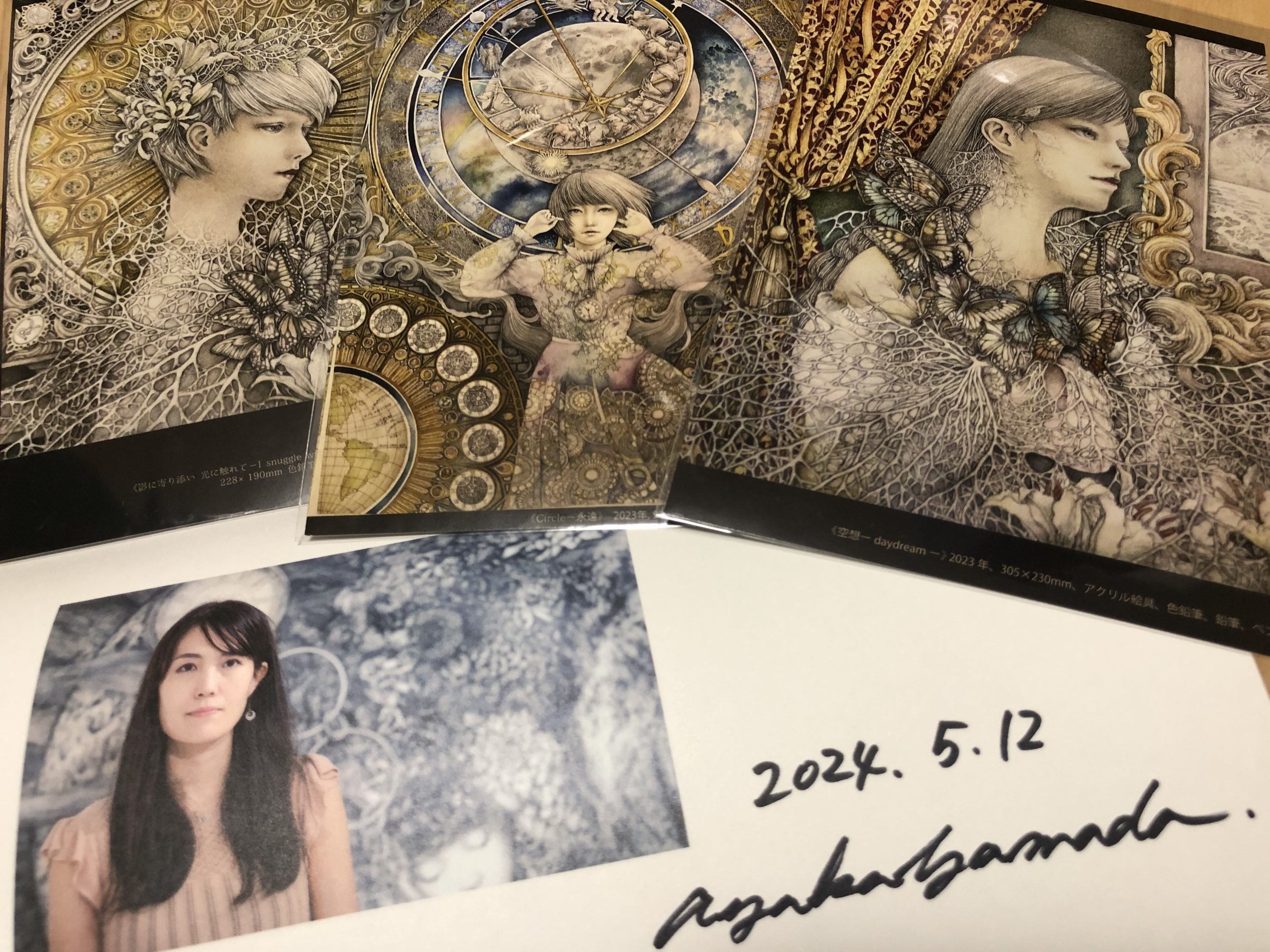 山田彩加展-運命-@PORT ART&DESIGN TSUYAMA！待望の初対面でサインを