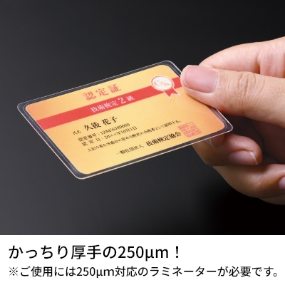 CPリーフ ラミPOP カード（54×86） ハードタイプ｜HISAGO ヒサゴ株式