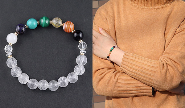 ☆]厄除けブレス【ヒマラヤ水晶Ver.2】（モリオン・サードオニクス