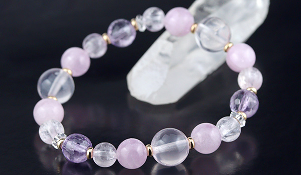 ☆]完全限定品ブレス【慈しみの花Ver.6】（スターローズクォーツ