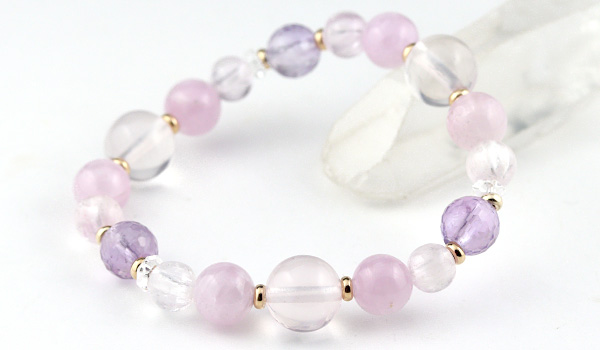 ☆]完全限定品ブレス【慈しみの花Ver.6】（スターローズクォーツ