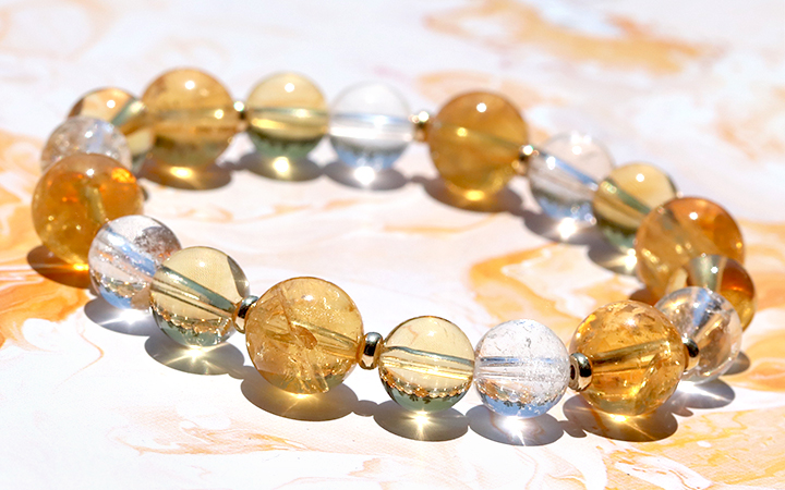 ☆]完全限定品ブレス【聖なる陽光Ver.2】（ヒマラヤ産シトリン